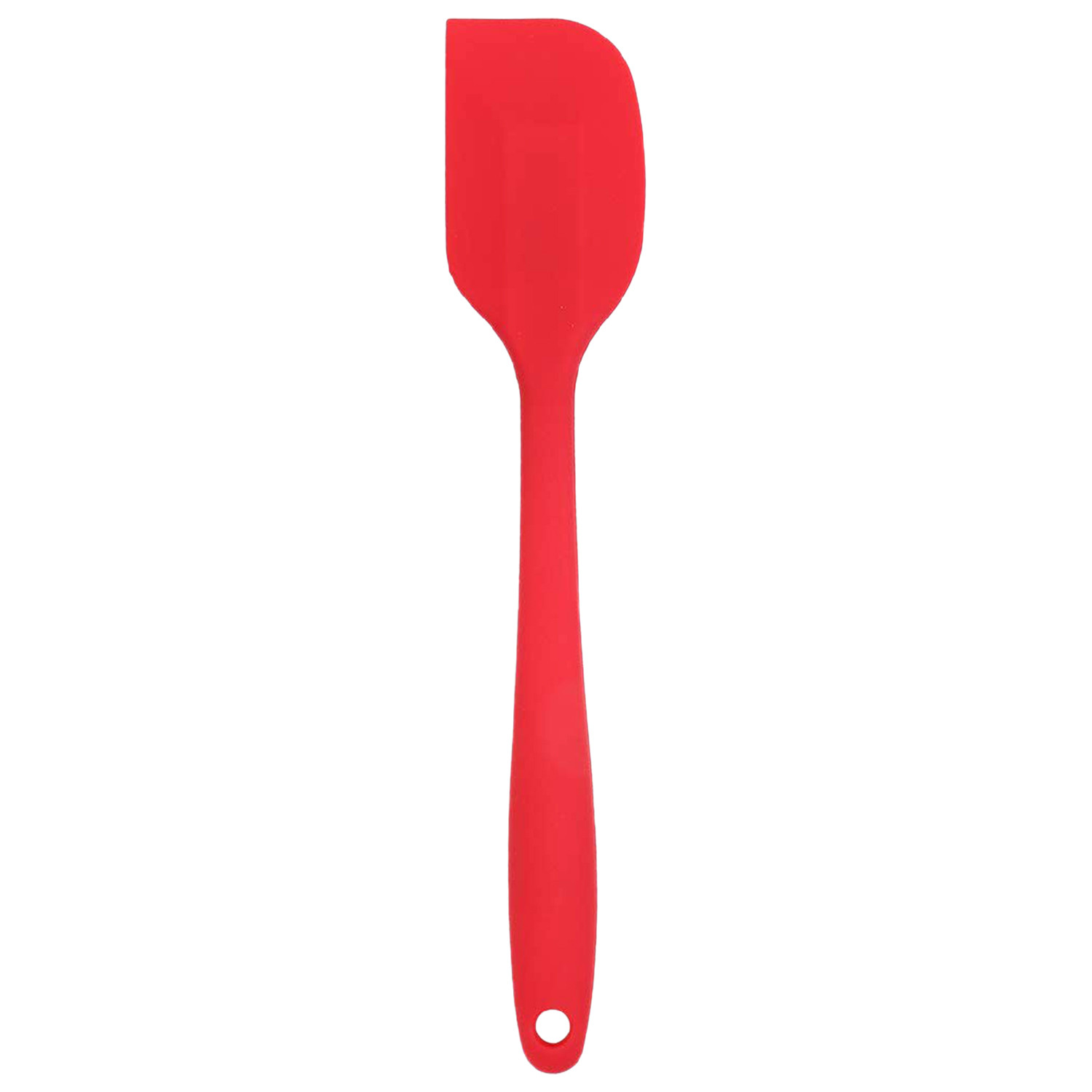 Kuber Industries Silicone Spatula|Baking Spoon for Non Stick Cookware|Heat Resistant Cake Spatula,8 Inch (Red)