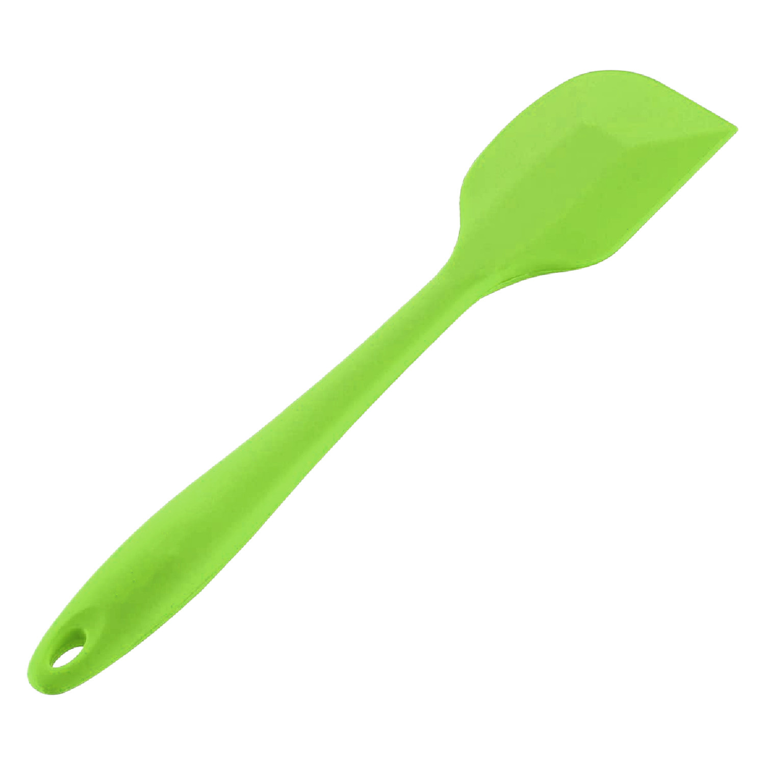 Kuber Industries Silicone Spatula|Baking Spoon for Non Stick Cookware|Heat Resistant Cake Spatula,8 Inch (Green)