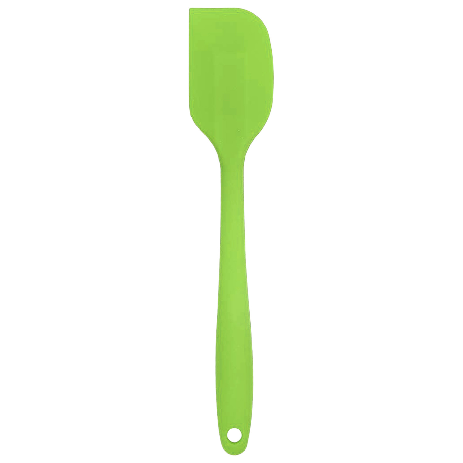 Kuber Industries Silicone Spatula|Baking Spoon for Non Stick Cookware|Heat Resistant Cake Spatula,8 Inch (Green)