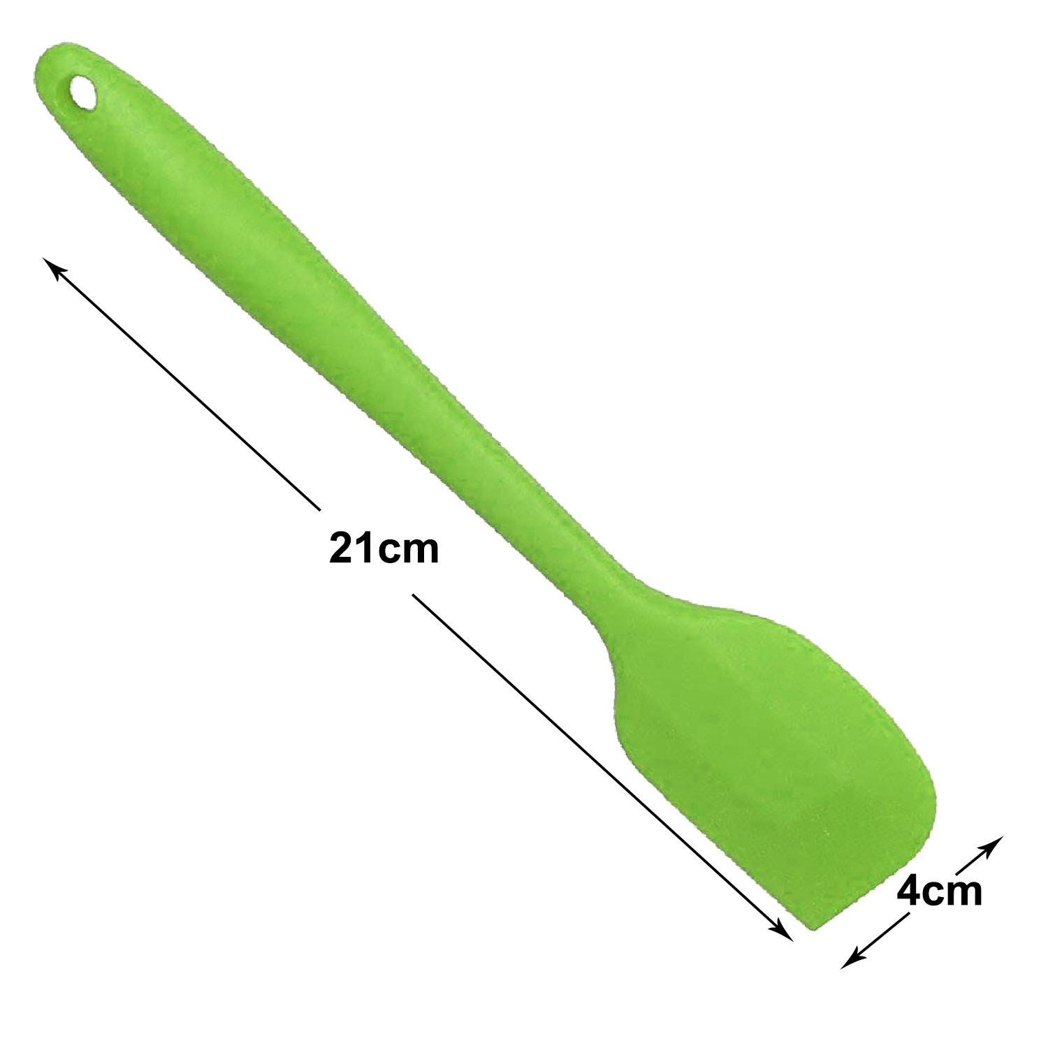 Kuber Industries Silicone Spatula|Baking Spoon for Non Stick Cookware|Heat Resistant Cake Spatula,8 Inch (Green)