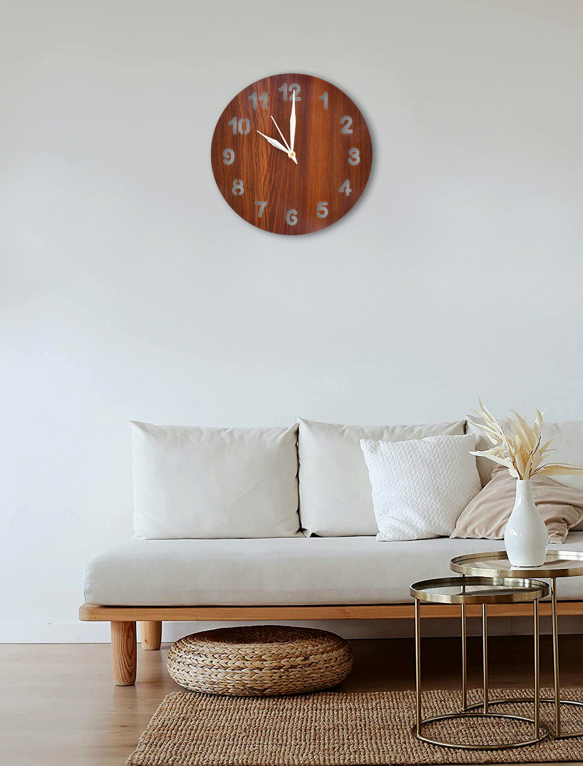 Kuber Industries Simple Numerial Round Shaped Wooden 10