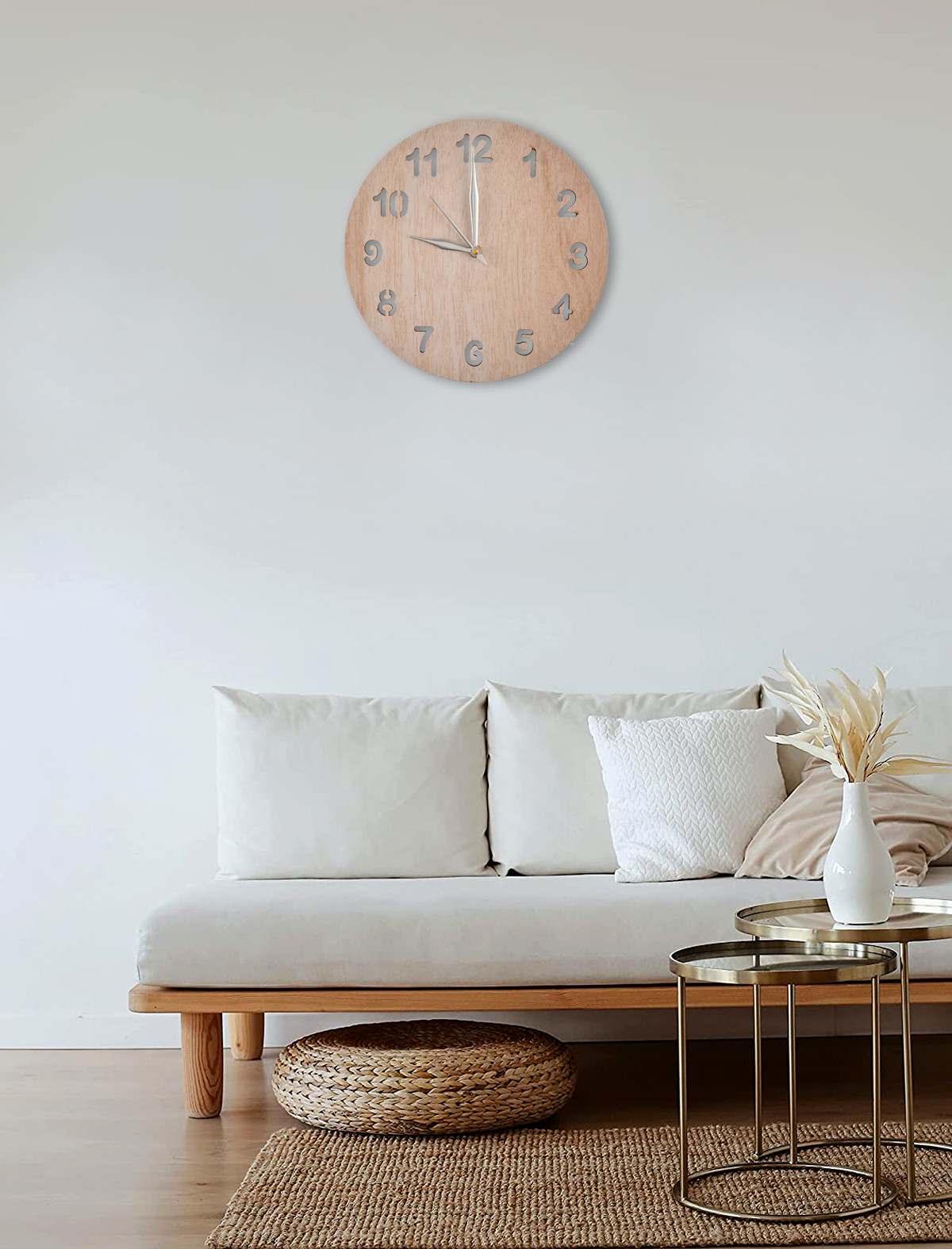 Kuber Industries Simple Numerial Round Shaped Wooden 10