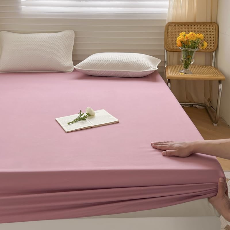 Kuber Industries Single Bed Mattress ProtectorBed Protecter With Elastic 