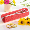 Single-Rod Bangles Organisers Storage Box | Gold Jewellery Pouch & Bracelet/Chudi Case Holder for Women | Polka Dots - Red