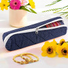 Single-Rod Bangles Organisers Storage Box | Gold Jewellery Pouch &amp; Bracelet/Chudi Case Holder for Women | Polka Dots -Blue