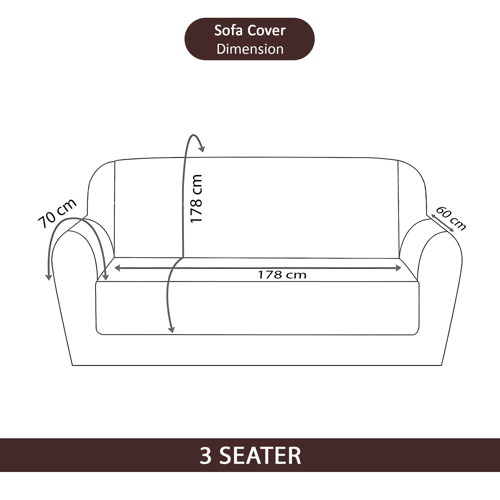 Kuber Industries Single Seater Soft Velvet Full Sofa Cover with Pocket Arms  Easy to Clean  Maintain Sofa SlipcoverCouch Protector Cloth with Sofa Hand Rest Cover for Living Room  Maroon