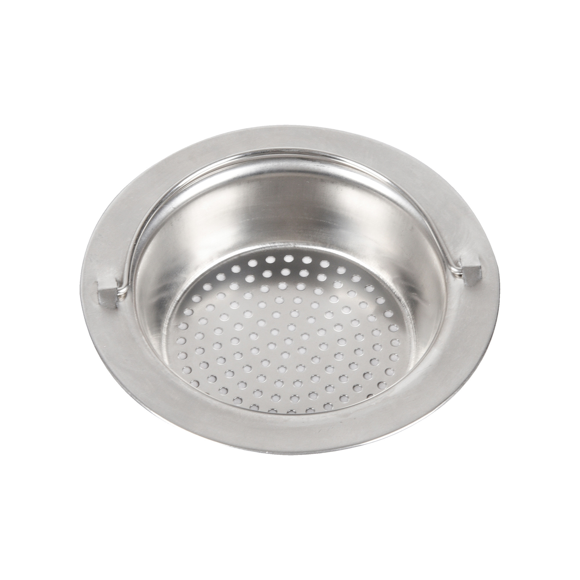 Kuber Industries Sink Strainer  Kitchen Sink Strainer  Sink Drain Strainer  Drain Catcher for Bathroom  Mesh Drain Filter for Kitchen  Sink Round Jali with Handle  115 mm  Silver