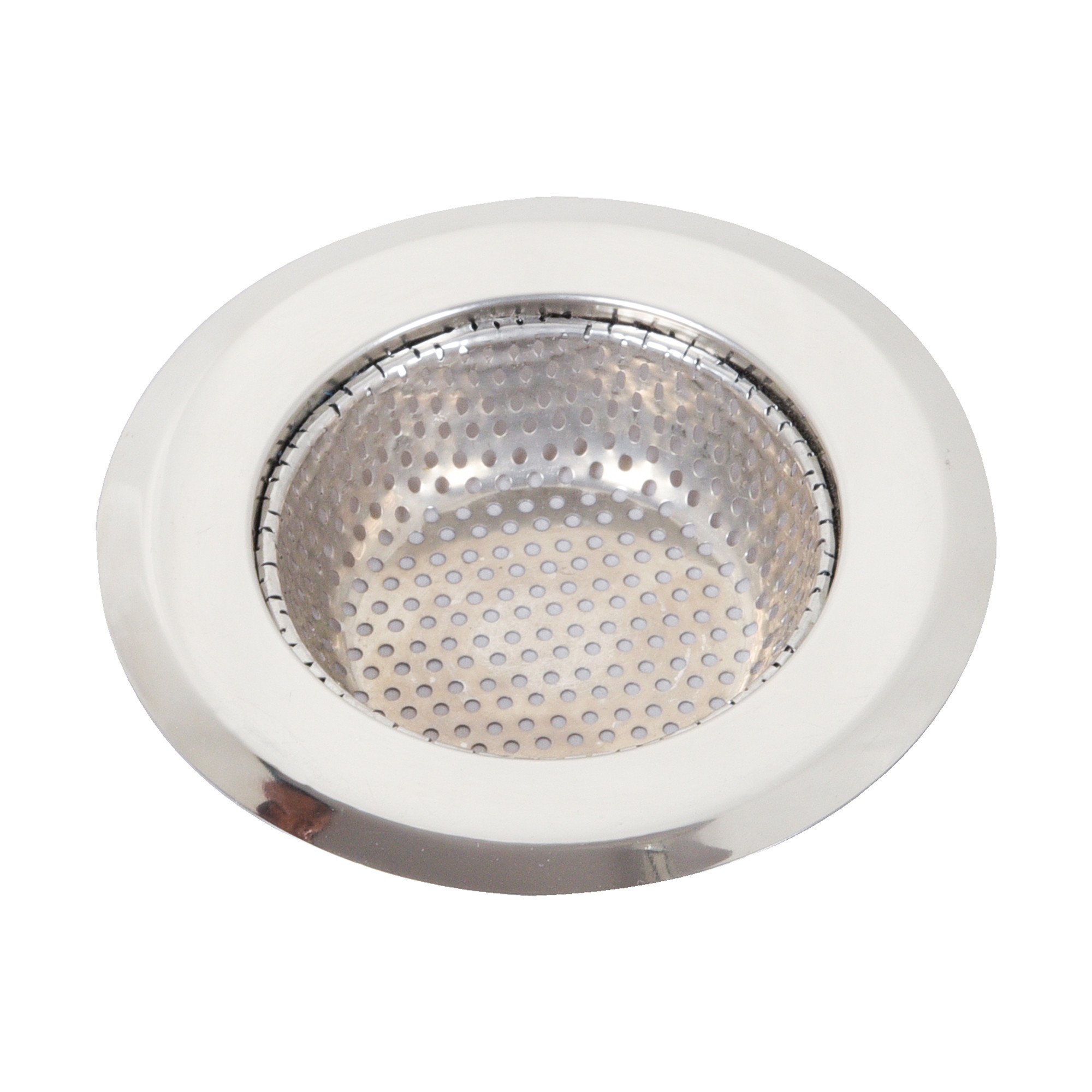 Kuber Industries Sink Strainer  Kitchen Sink Strainer  Sink Drain Strainer  Drain Catcher for Bathroom  Mesh Drain Deep Filter for Kitchen  Sink Round Moti Jali  115 mm  Silver