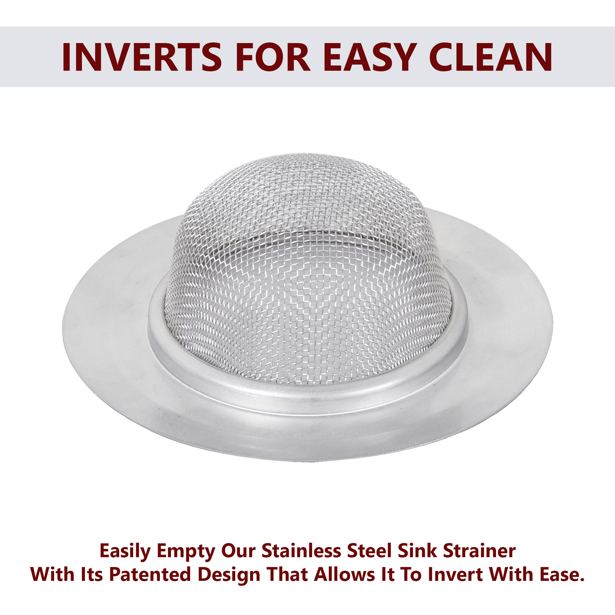Kuber Industries Sink Strainer | Kitchen Sink Strainer | Sink Drain Strainer | Drain Catcher for Bathroom | Mesh Drain Deep Filter for Kitchen | Sink Round Patli Jali | 115 mm | Silver