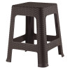 Kuber Industries Sitting Stool | Stool for Indoor Or Outdoor | Plastic Non-Slip Lightweight Stool | Stool for Office &amp; Home | Stool for Home &amp; Garden | Brown