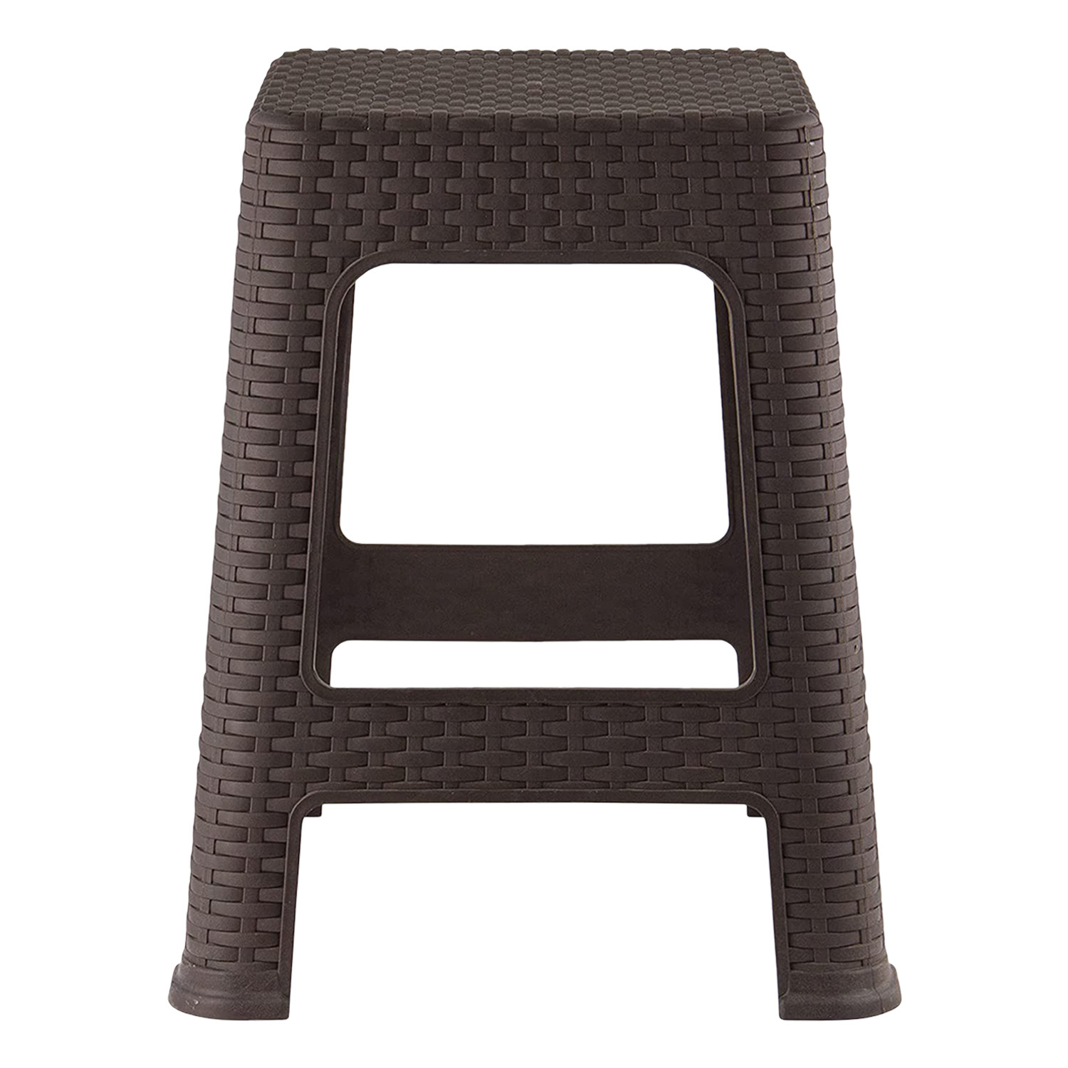 Kuber Industries Sitting Stool | Stool for Indoor Or Outdoor | Plastic Non-Slip Lightweight Stool | Stool for Office & Home | Stool for Home & Garden | Brown