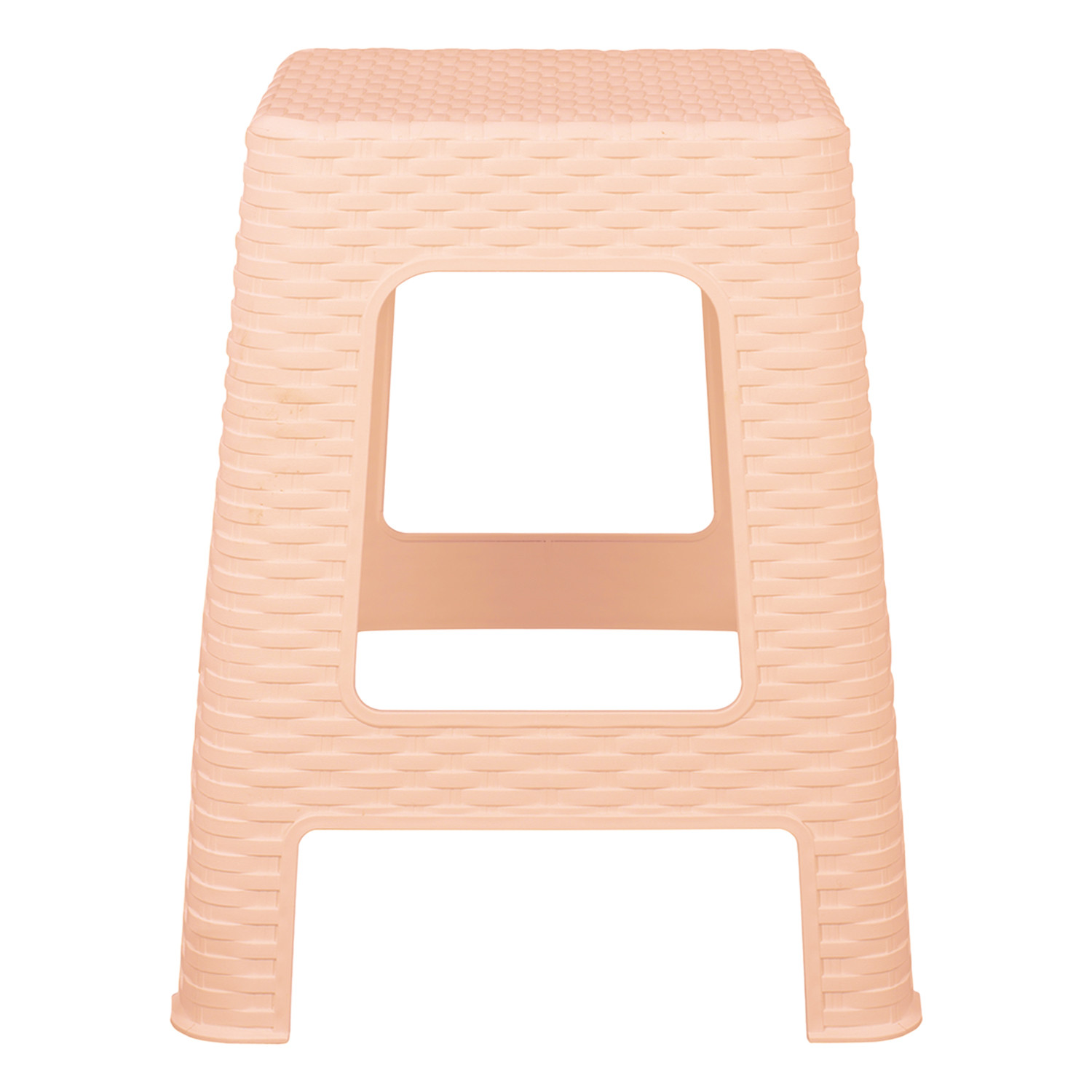 Kuber Industries Sitting Stool | Stool for Indoor Or Outdoor | Plastic Non-Slip Lightweight Stool | Stool for Office & Home | Stool for Home & Garden | Cream
