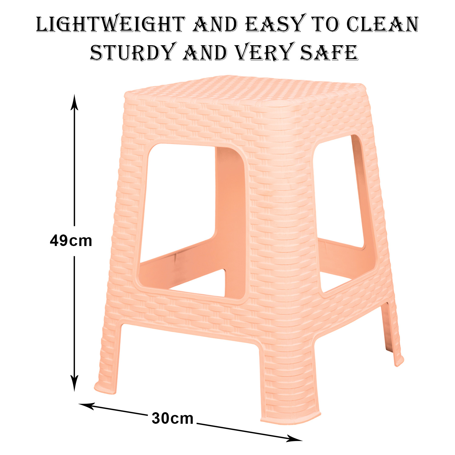 Kuber Industries Sitting Stool | Stool for Indoor Or Outdoor | Plastic Non-Slip Lightweight Stool | Stool for Office & Home | Stool for Home & Garden | Pack of 2 | Multicolor