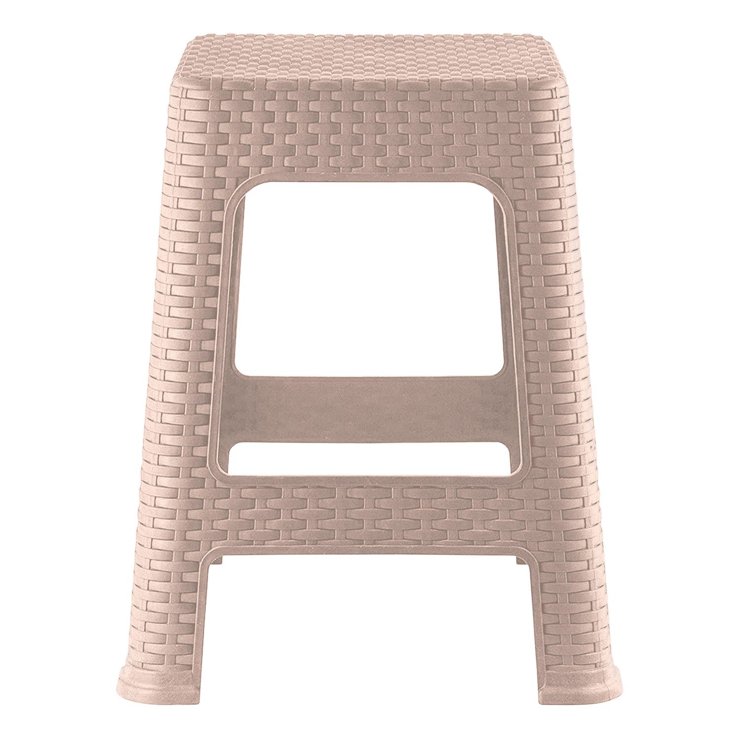 Kuber Industries Sitting Stool  Stool for Indoor Or Outdoor  Plastic Non-Slip Sitting Stool  Stool for Balcony  Stool for office  Stool for Home  Garden  Optima Big  Beige