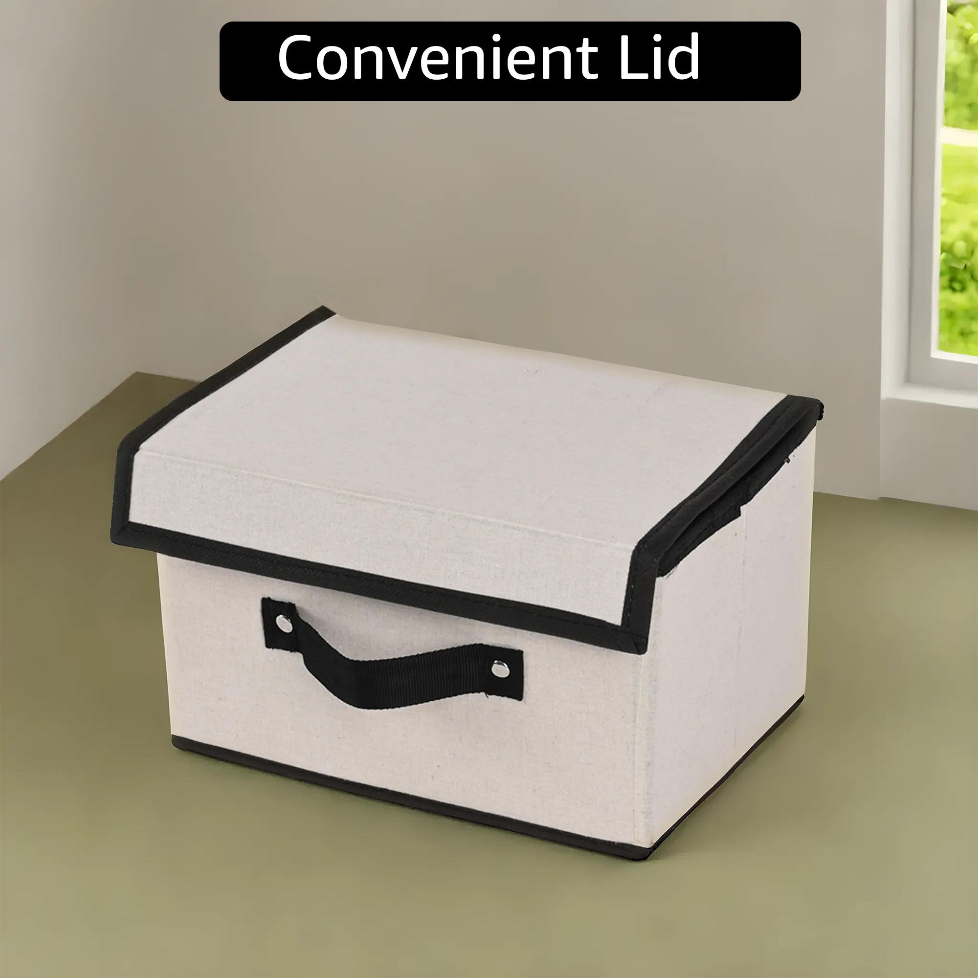 Kuber Industries Small Clothes Drawer Organiser For Wardrobe With Lid  DressSocksInnerwear Storage Closet Organiser Box -White