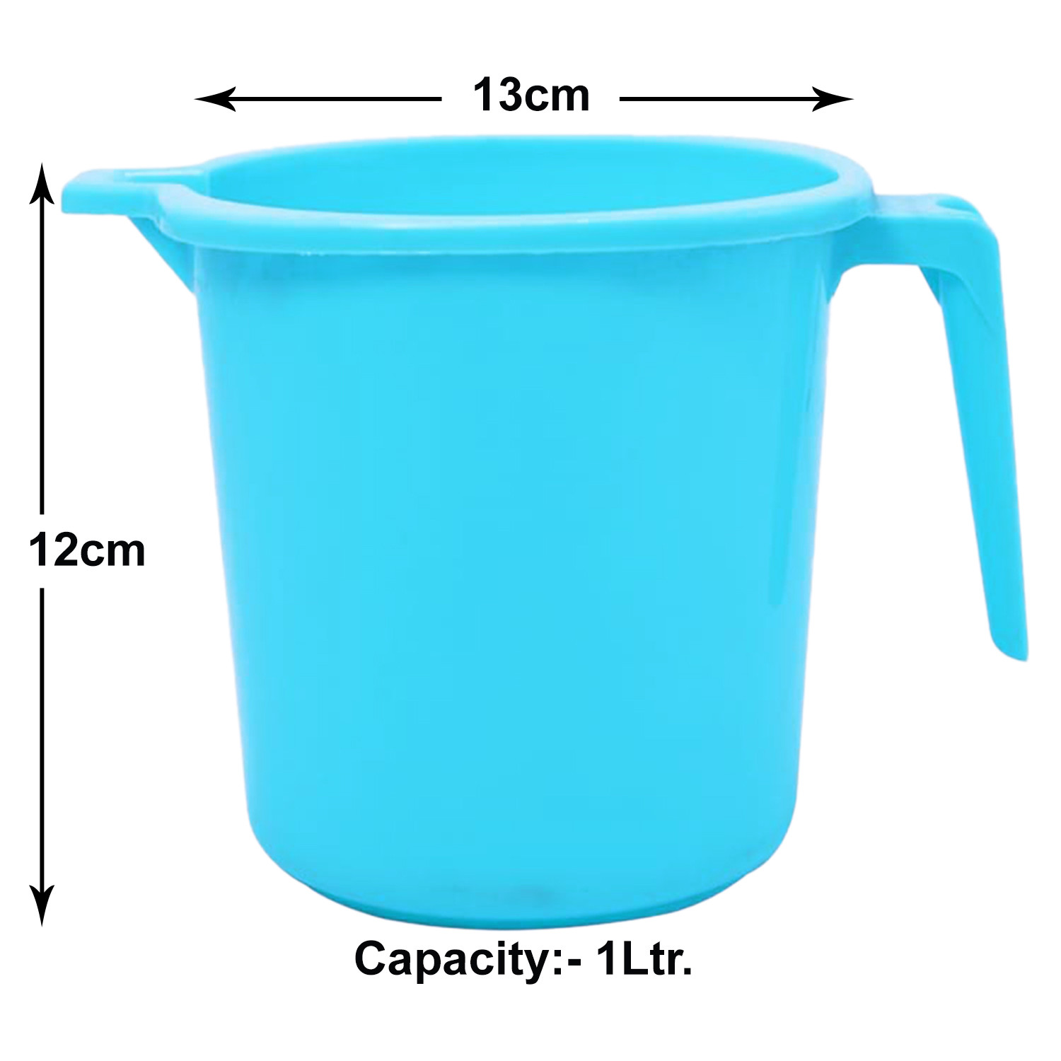 Kuber Industries Small Plastic Bathroom Mug, 1 Litre-(Blue)