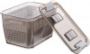 Kuber Industries Small Refrigerator Storage Crisper with Lid &amp; Detachable Hollow Basket (Brown)