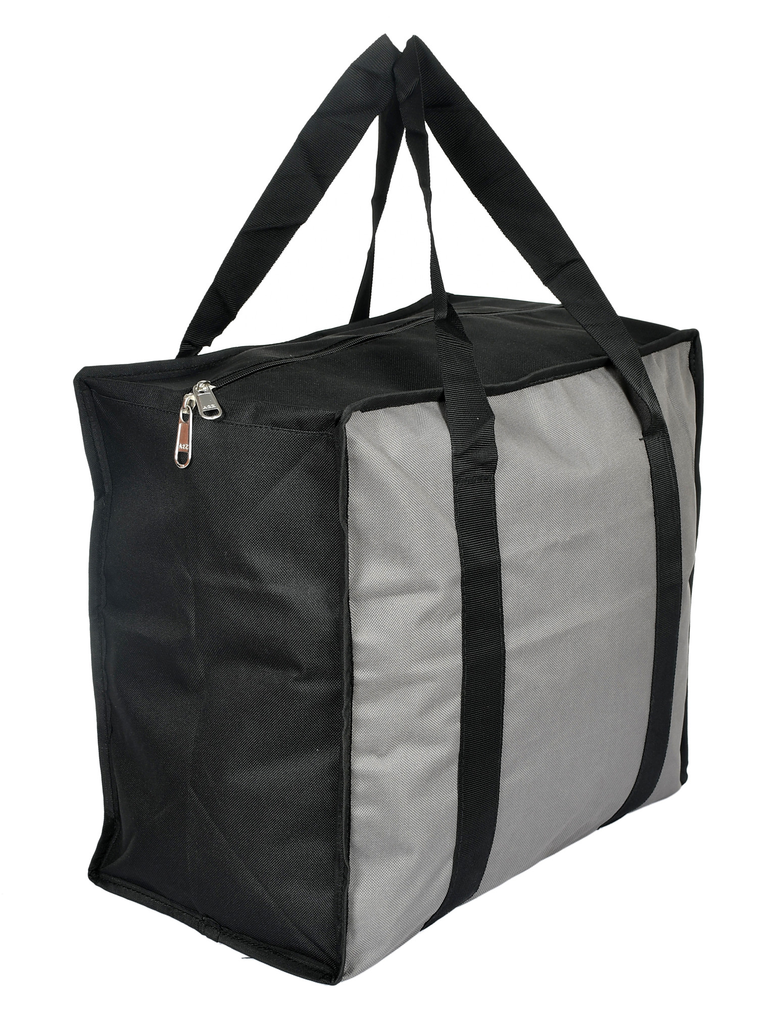 Kuber Industries Small Size Canvas Shopping Bags for Carry Milk Grocery Fruits Vegetable with Reinforced Handles jhola Bag (Black & Grey)