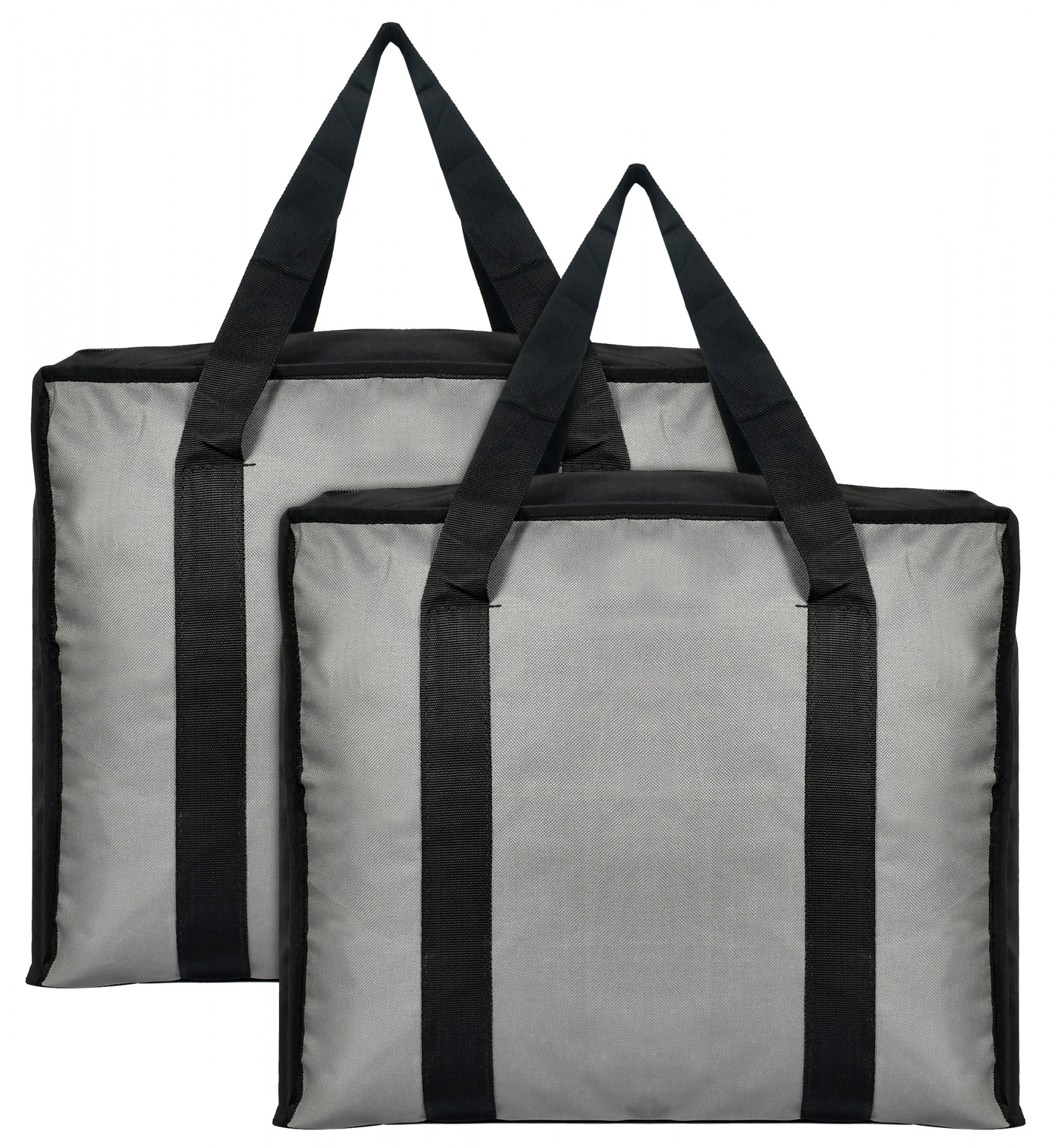 Kuber Industries Small Size Canvas Shopping Bags for Carry Milk Grocery Fruits Vegetable with Reinforced Handles jhola Bag (Black & Grey)