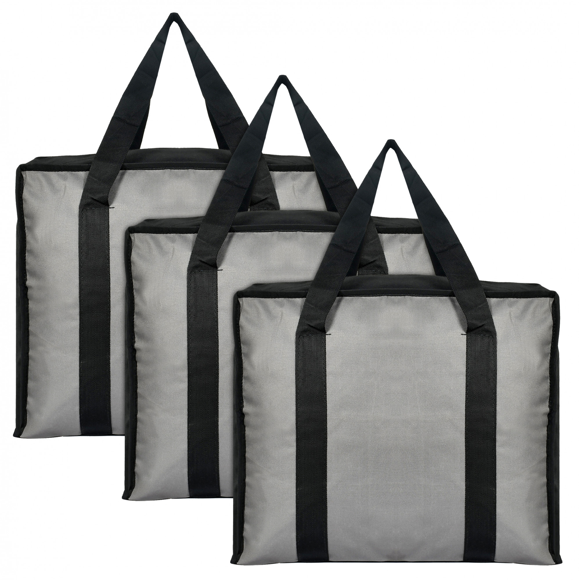Kuber Industries Small Size Canvas Shopping Bags for Carry Milk Grocery Fruits Vegetable with Reinforced Handles jhola Bag (Black & Grey)