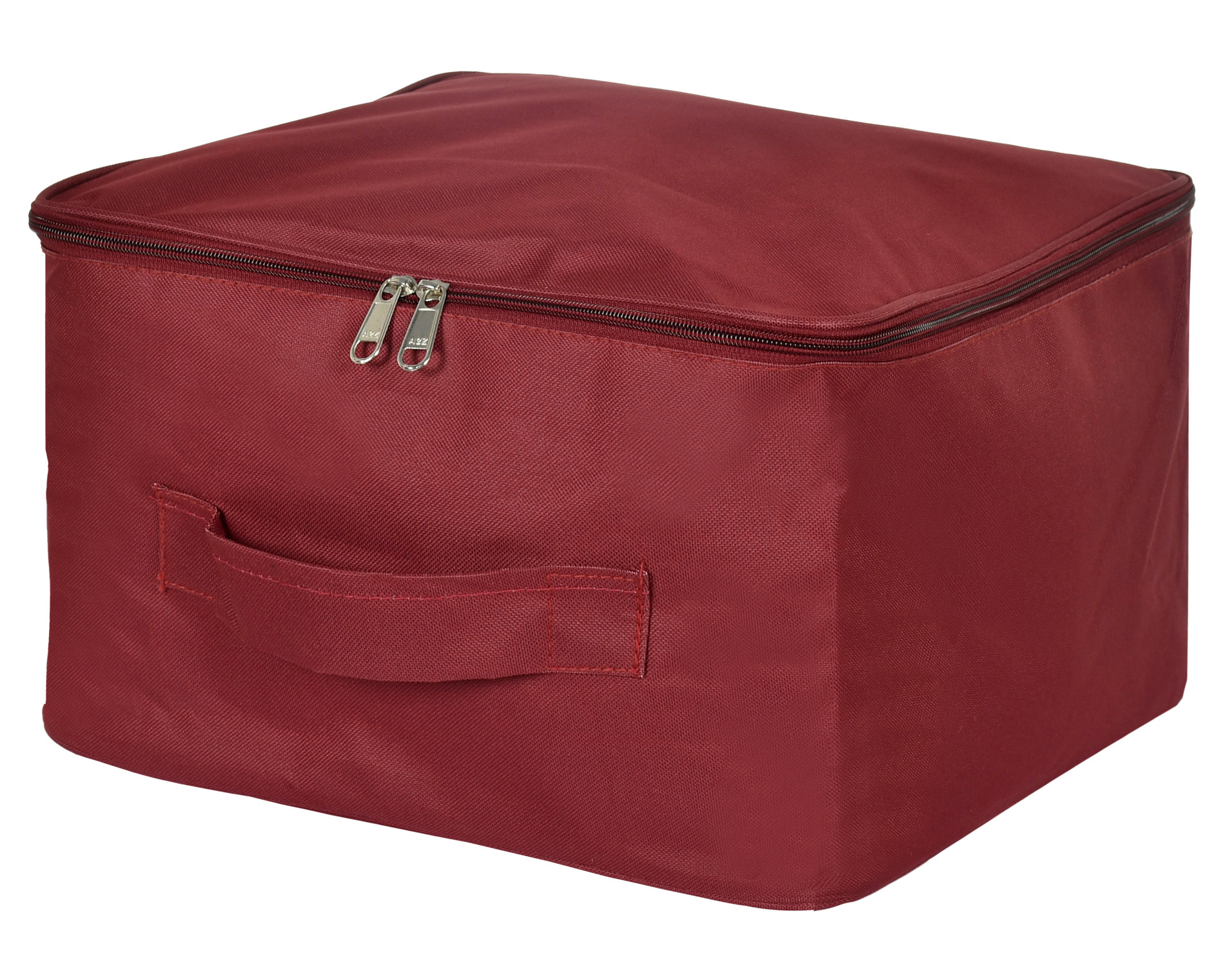 Kuber Industries Small Size Multi-Purpose Storage Bag/ Wardrobe Organizer/Clothing Storage Organizer/Travel Storage Bag/ Saree Storage Bag with Zipper Closure And Strong Handle (Maroon)-HS_38_KUBMART21321