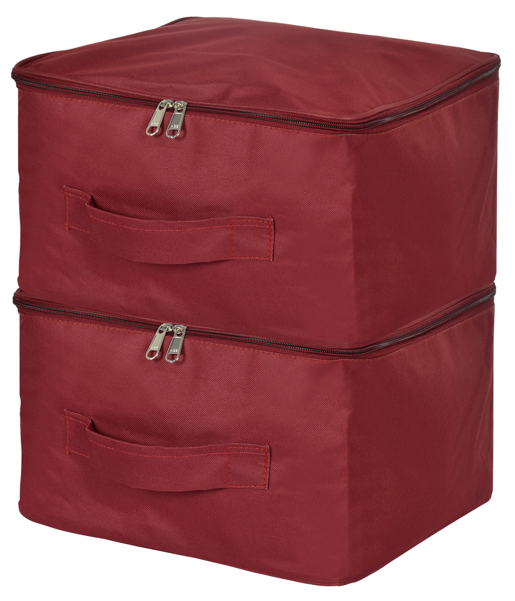 Kuber Industries Small Size Multi-Purpose Storage Bag/ Wardrobe Organizer/Clothing Storage Organizer/Travel Storage Bag/ Saree Storage Bag with Zipper Closure And Strong Handle (Maroon)-HS_38_KUBMART21321