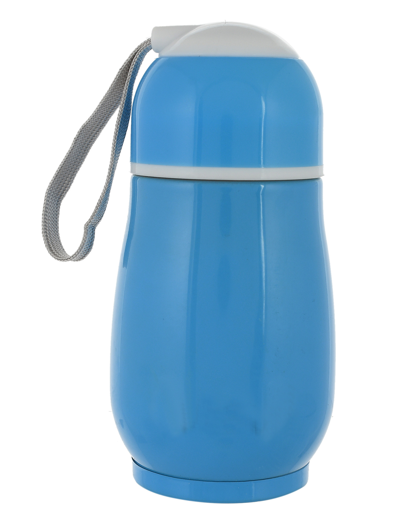 Kuber Industries Small Stainless Steel Hot & Cold Vacuum Thermos Travel Mug Tea Water Bottle Coffee Flask, 300ml (Sky Blue)