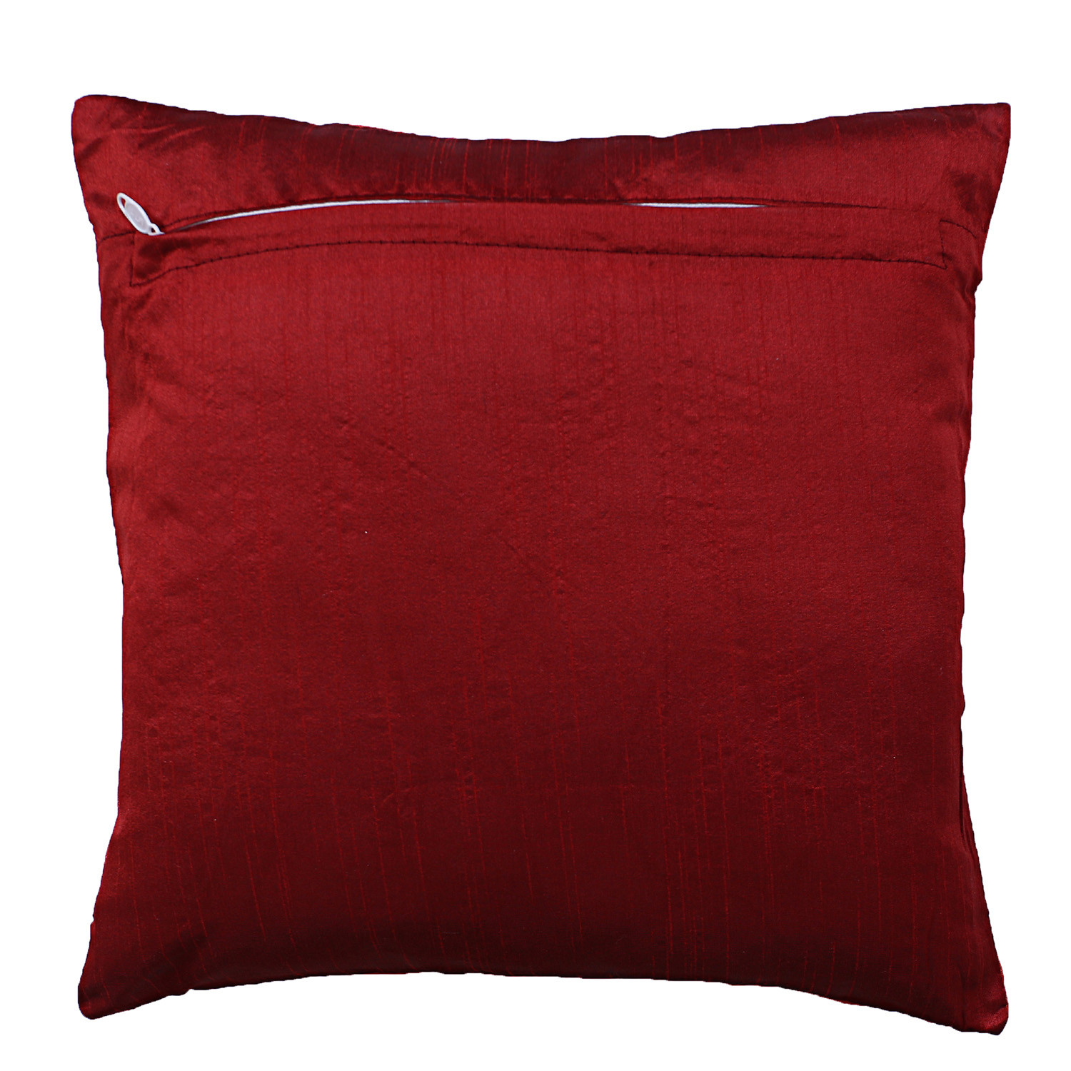 Kuber Industries Smile Ball Print Cushion Cover|Ractangle Cushion Covers|Sofa Cushion Covers|Cushion Covers 16 inch x 16 inch|Cushion Cover Set of 5 (Red)