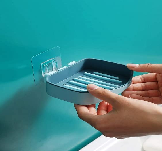 Kuber Industries Soap Case|Leakproof Soap Box Case Holder|Plastic Kitchen Sink Self Draining Soap,Pack of 4 (Assorted)
