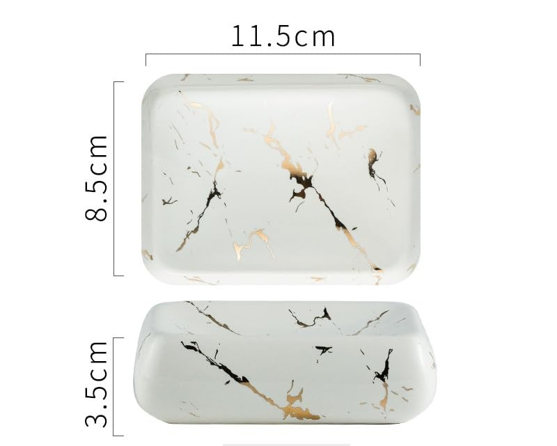 Kuber Industries Soap Holder | Ceramic Bathroom Soap Tray | Soap Holder for Kitchen Sink | Wash Basin Soap Holder | Round Soap Plate | Countertop Soap Holder | ZX041WT | White