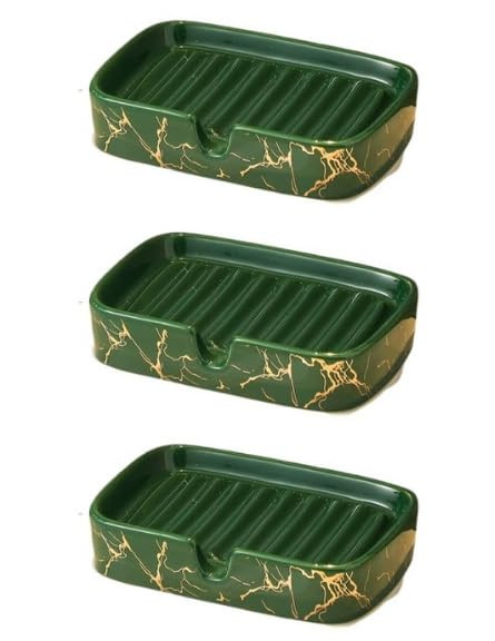 Kuber Industries Soap Holder | Handwash Soap Dispenser | Soap Dispenser for Wash Basin | Soap Dispenser Case | Bathroom Dispenser Case | 3 Piece | JY00173GN | Green