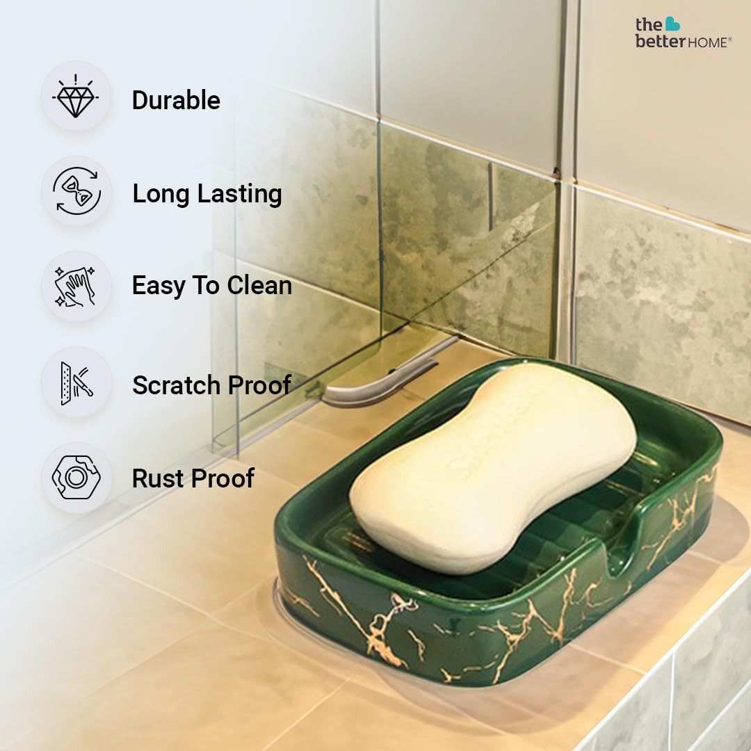 Kuber Industries Soap Holder | Handwash Soap Dispenser | Soap Dispenser for Wash Basin | Soap Dispenser Case | Bathroom Dispenser Case | 3 Piece | JY00173GN | Green