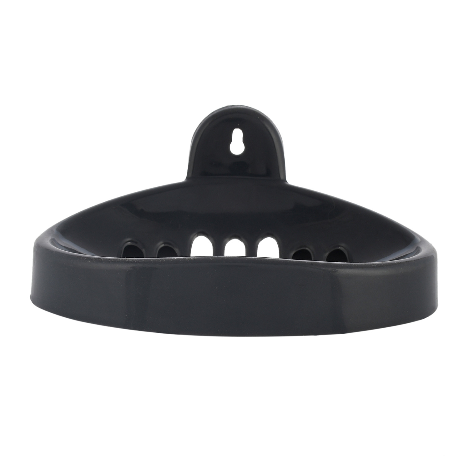 Kuber Industries Soap Holder|Sink Soap Holder|Plastic wall Mounted Soap Holder|Oval Shape Self Draining Soap Dish for Bathroom| (Grey)