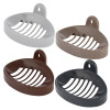 Kuber Industries Soap Holder|Sink Soap Holder|Plastic wall Mounted Soap Holder|Oval Shape Self Draining Soap Dish for Bathroom|Pack of 4 (Multicolor)
