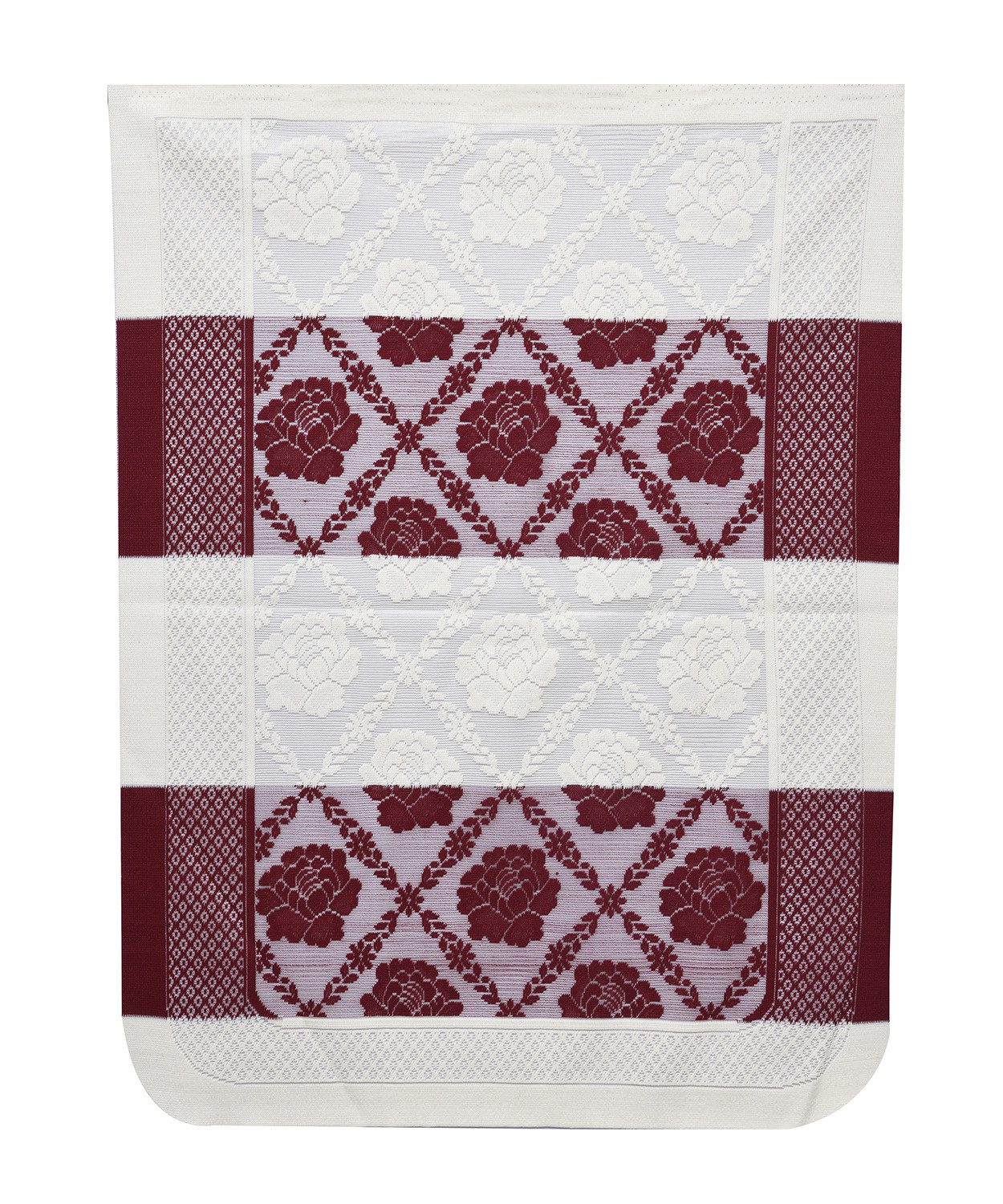 Kuber Industries Sofa Cover | Cotton Net Maroon Flower Patta Sofa Cover | 5-Seater Sofa Cover for Home Decor | Sofa cover Set for Living room | Maroon