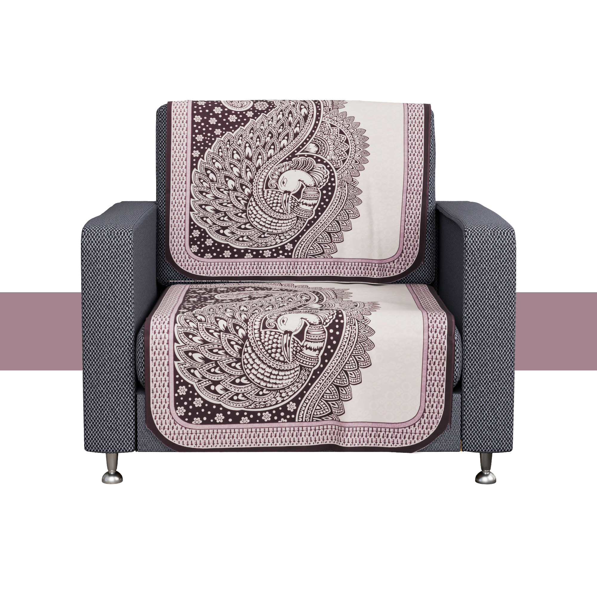 Kuber Industries Sofa Cover  Net  Sofa Slip Cover Set  Couch Sofa Cover Set  Sofa Cover for Home  Sofa Slipcover Set  Sofa Cover for Living Room  Mor Digital-837  Purple