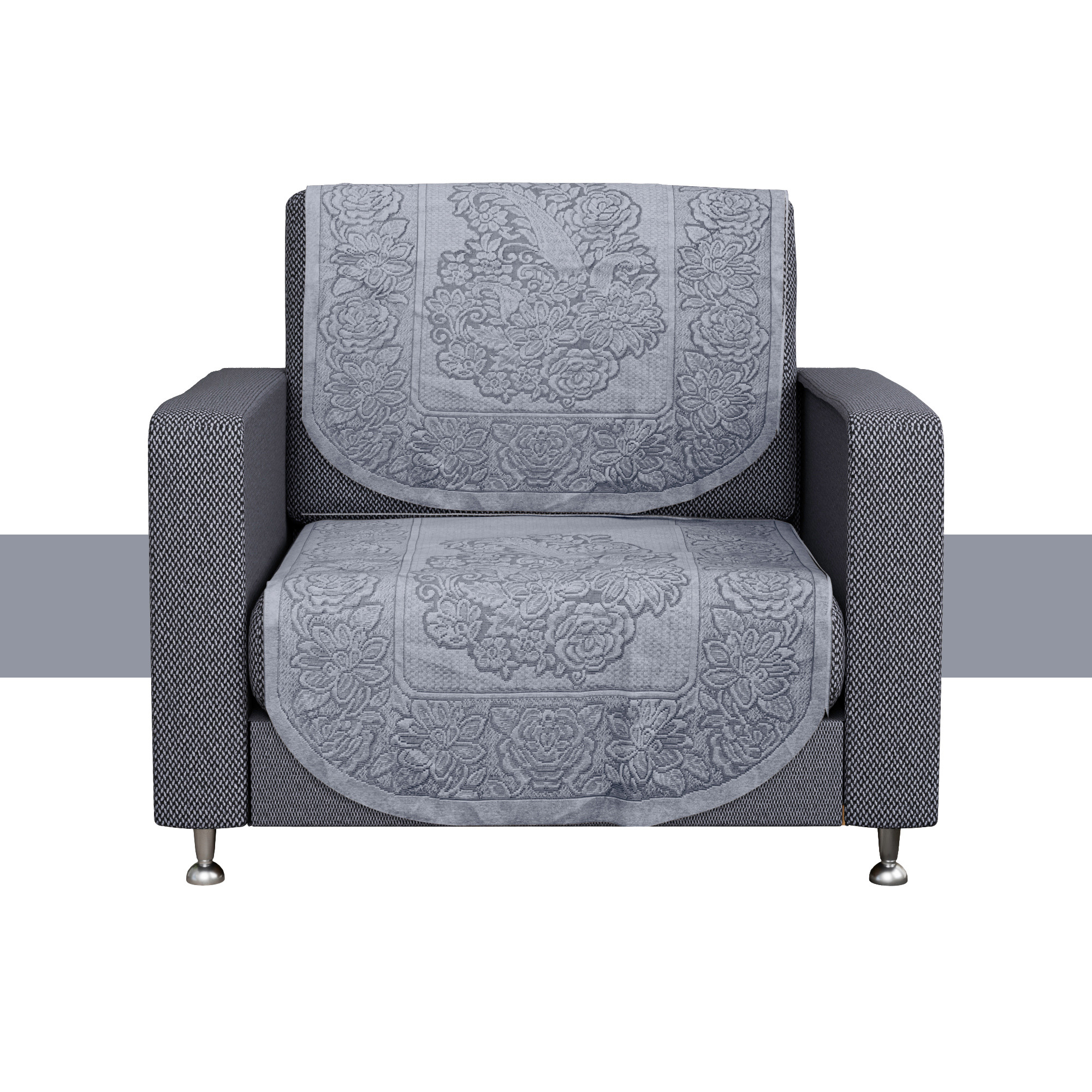 Kuber Industries Sofa Cover  Net  Sofa Slip Cover Set  Couch Sofa Cover Set  Sofa Cover for Home  Sofa Slipcover Set  Sofa Cover for Living Room  Sun-Shine Print  Grey