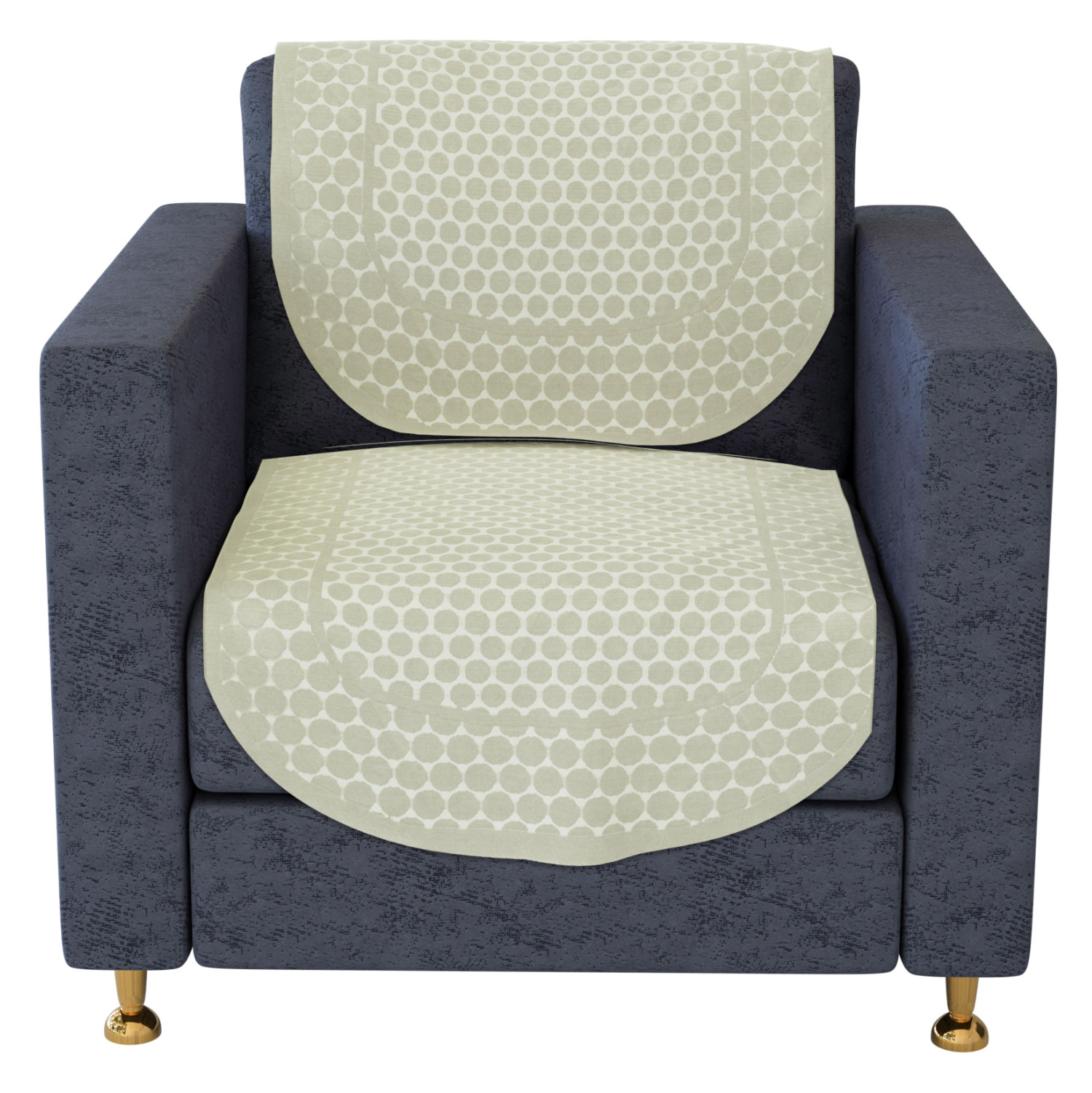 Kuber Industries Sofa Cover  Net Sofa Slipcover Set  Sofa Cover for Living Room  Sofa Cover for Hall  5-Seater Sofa Cover for Home Decor  Dot Sofa Cover Set  Cream