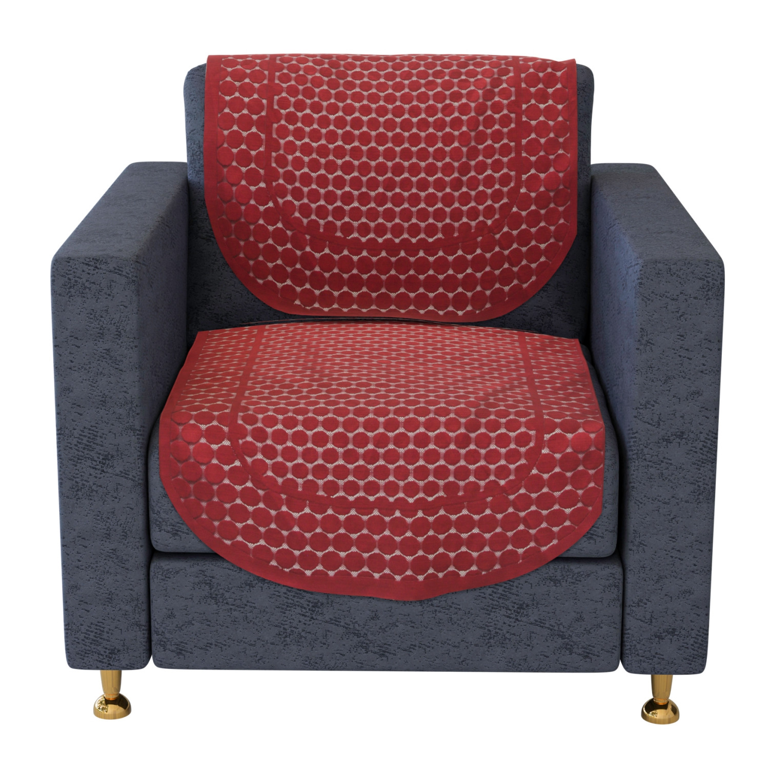 Kuber Industries Sofa Cover  Net Sofa Slipcover Set  Sofa Cover for Living Room  Sofa Cover for Hall  5-Seater Sofa Cover for Home Decor  Dot Sofa Cover Set  Maroon