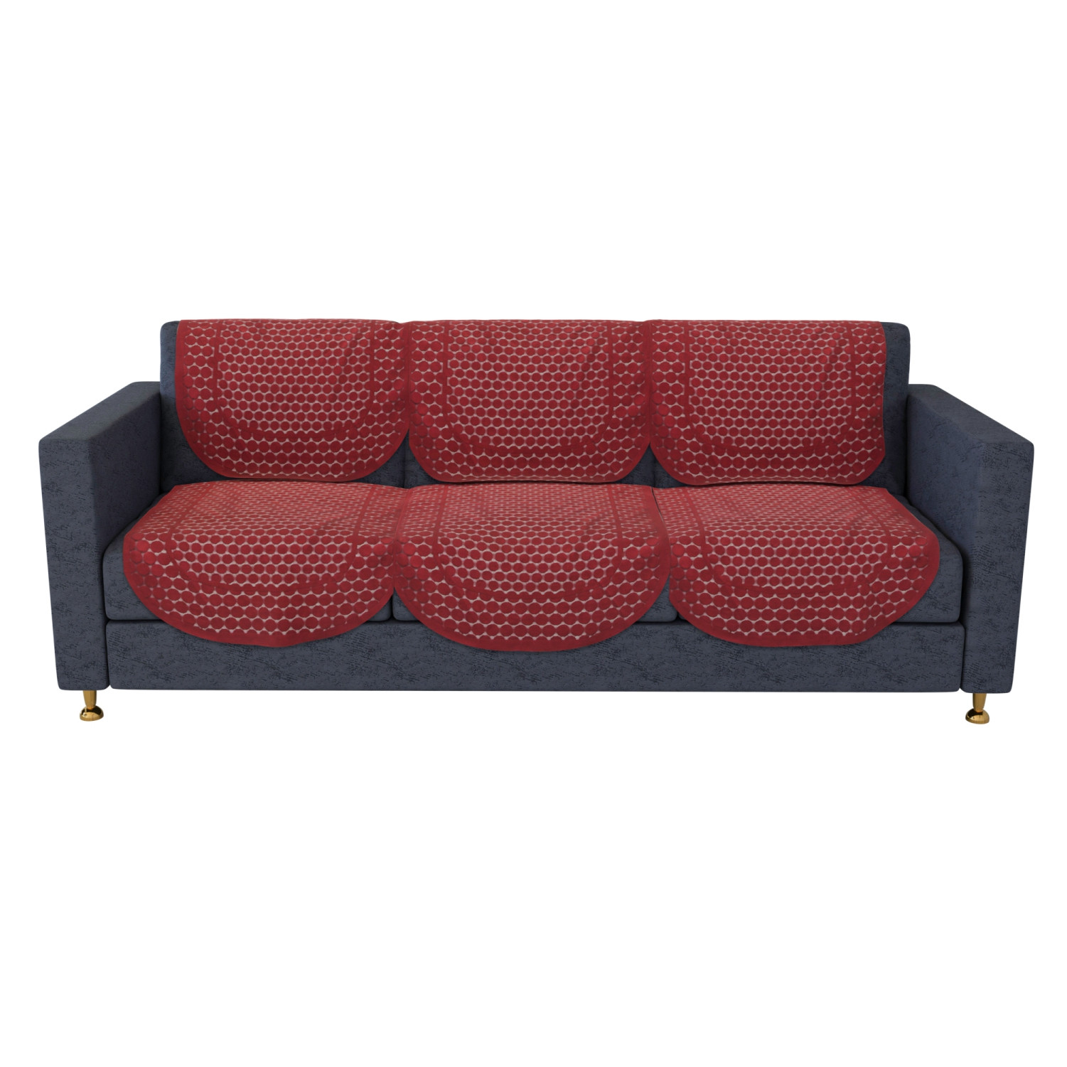 Kuber Industries Sofa Cover  Net Sofa Slipcover Set  Sofa Cover for Living Room  Sofa Cover for Hall  5-Seater Sofa Cover for Home Decor  Dot Sofa Cover Set  Maroon