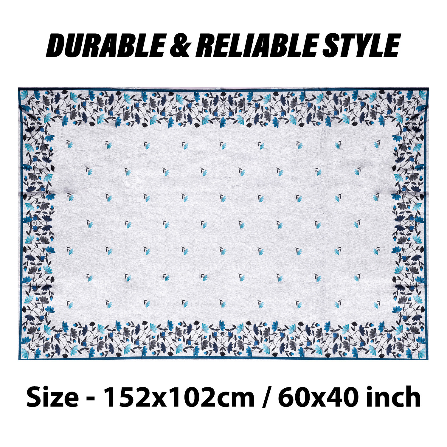 Kuber Industries Sofa Cover | Sofa & Center Table Cover Set | Blue Digital Leaf Sofa Cover with Table Cover | Velvet 5 Seater Sofa & Table Cover Set For Living Room | Gray