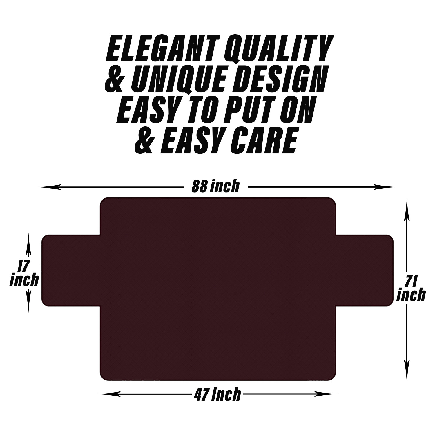 Kuber Industries Sofa Cover | Velvet Sofa Cover | 3-Seater Sofa Cover for Home Décor | 450 GSM Sofa Cover Set for Living Room | Sofa Slipcover | Couch Cover | Brown