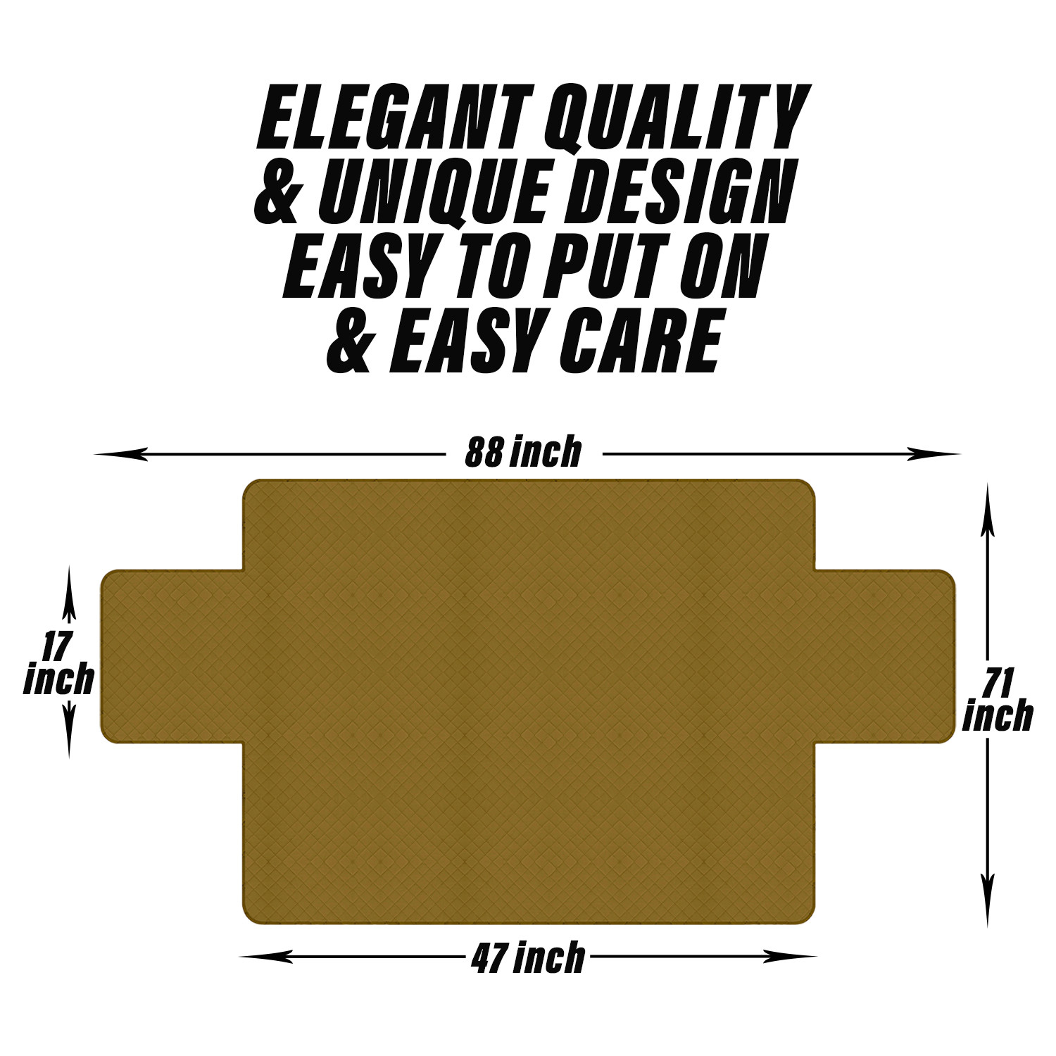 Kuber Industries Sofa Cover | Velvet Sofa Cover | 3-Seater Sofa Cover for Home Décor | 450 GSM Sofa Cover Set for Living Room | Sofa Slipcover | Couch Cover | Gold