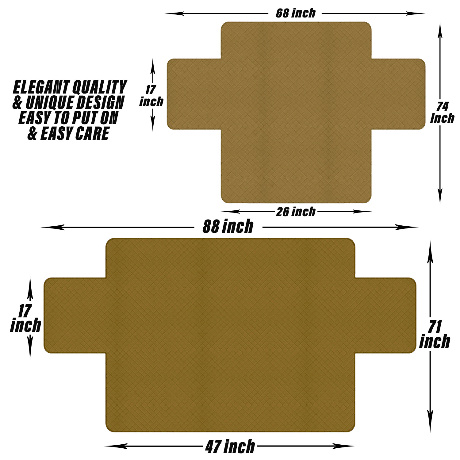 Kuber Industries Sofa Cover | Velvet Sofa Cover | 3+1+1 Seater Sofa Cover for Home Décor | 450 GSM Sofa Cover Set for Living Room | Sofa Slipcover | Couch Cover | Gold