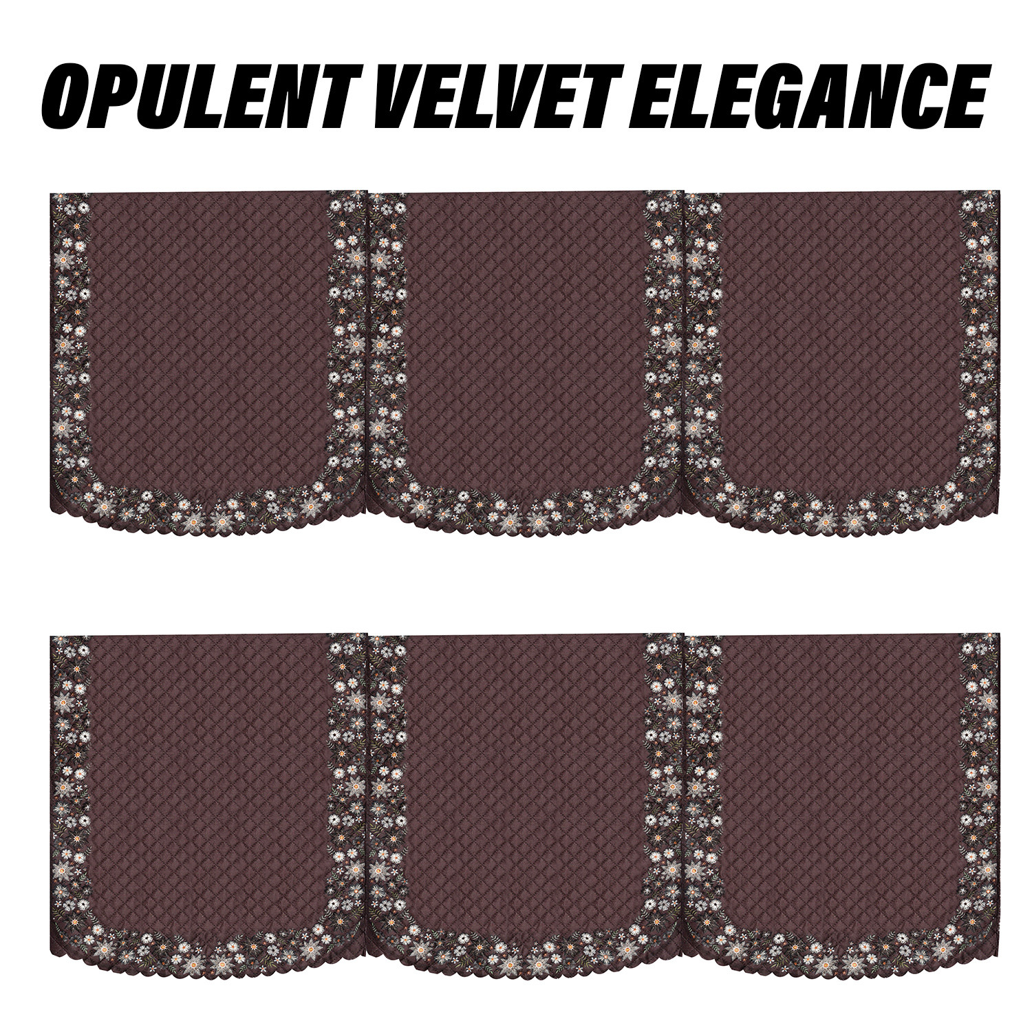 Kuber Industries Sofa Cover  Velvet Sofa Cover Set  Digital Painting Quilted Sofa Set  SUEDE Ultra Sonic Couch Cover  Sofa Cover for Living Room  Sofa Cover for Hall  Brown