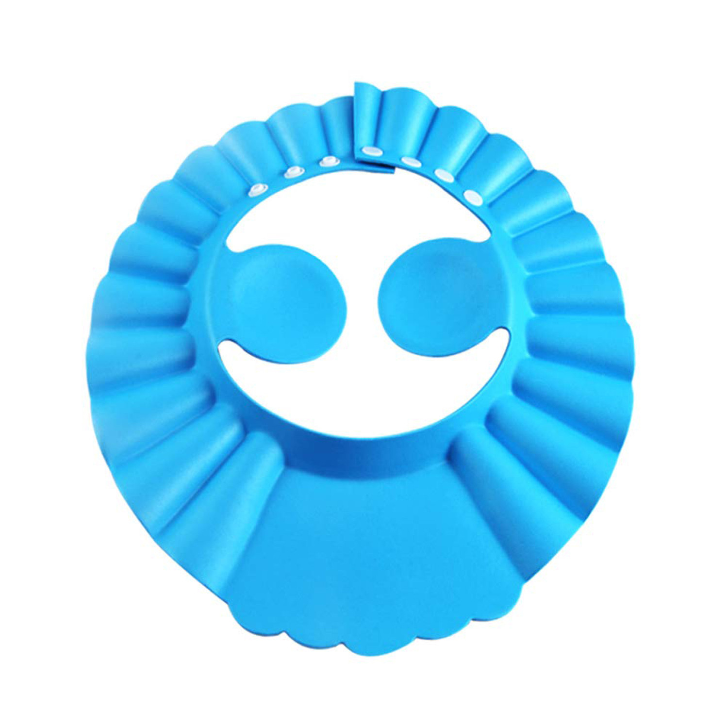 Kuber Industries Soft Adjustable Visor Hat Safe Shampoo Shower Bathing Protection Bath Cap for Toddler, Baby, Kids, Children (Blue)-HS_38_KUBMART21341