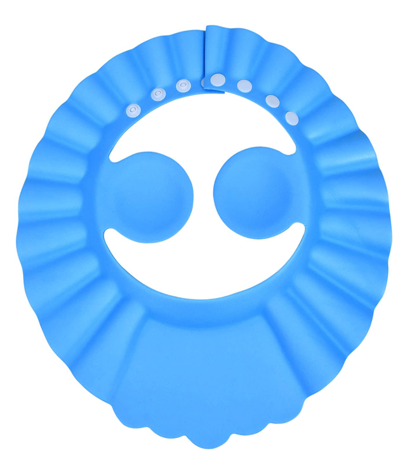 Kuber Industries Soft Adjustable Visor Hat Safe Shampoo Shower Bathing Protection Bath Cap for Toddler, Baby, Kids, Children (Blue)-HS_38_KUBMART21341