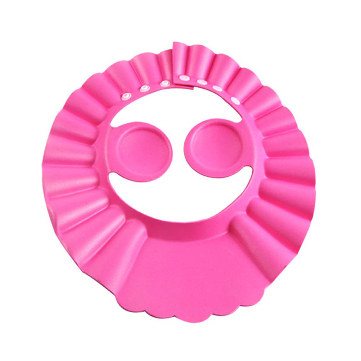 Kuber Industries Soft Adjustable Visor Hat Safe Shampoo Shower Bathing Protection Bath Cap for Toddler, Baby, Kids, Children (Pink)-HS_38_KUBMART21347