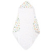 Soft & Absorbant Cotton Hooded Towels for New Born Baby | Wrapping Bath Towel for 0-12 Months | 83x83 cm | Animal Print-White