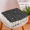 Soft &amp; Comfortable Cotton Chair Cushions for Sitting | Pillow for Office Work &amp; Posture Support | Sitting Cushion &amp; Back Rest for Chair | Check Print -Black